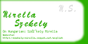 mirella szekely business card